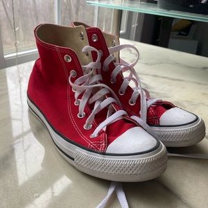 Red high top converse